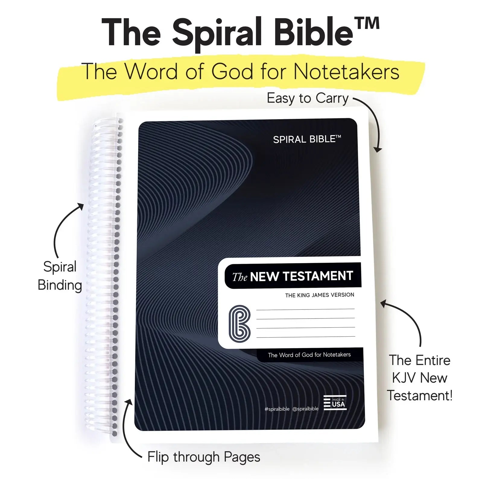 Spiral Bible™ - KJV New Testament - Premium Bible from Spiral Bible - Just $54.95! Shop now at Pat's Monograms