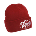 Dr. Pepper Embroidery On Acrylic Knit Standard Cuff Beanie - Premium Headwear from Bioworld Merchandising - Just $22.95! Shop now at Pat's Monograms