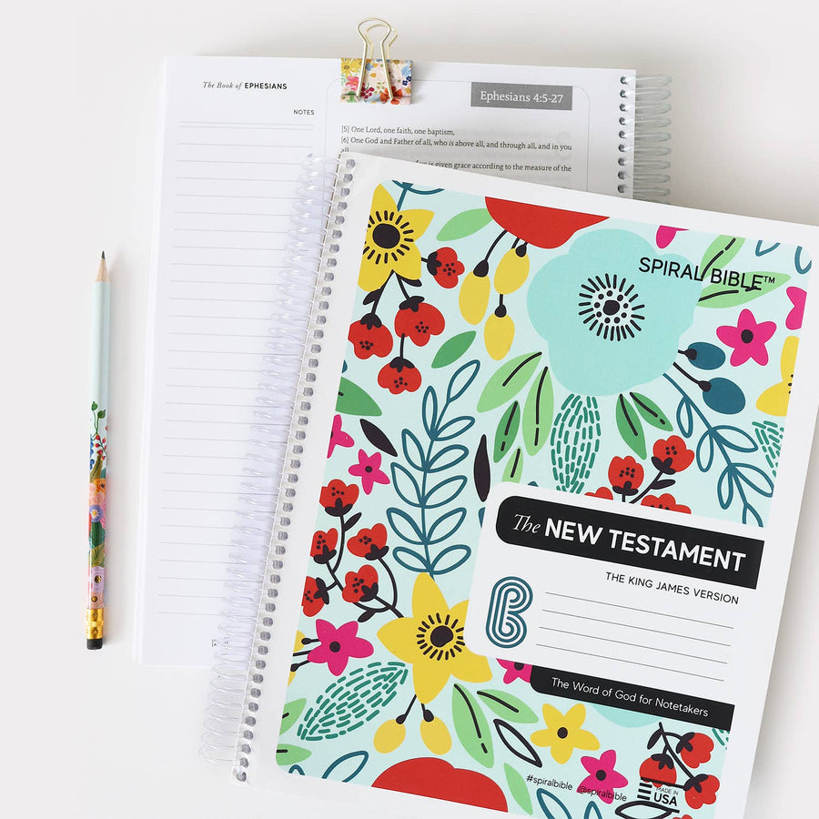 Spiral Bible™ - KJV New Testament - Field of Flowers - Premium Bible from Spiral Bible - Just $54.95! Shop now at Pat's Monograms