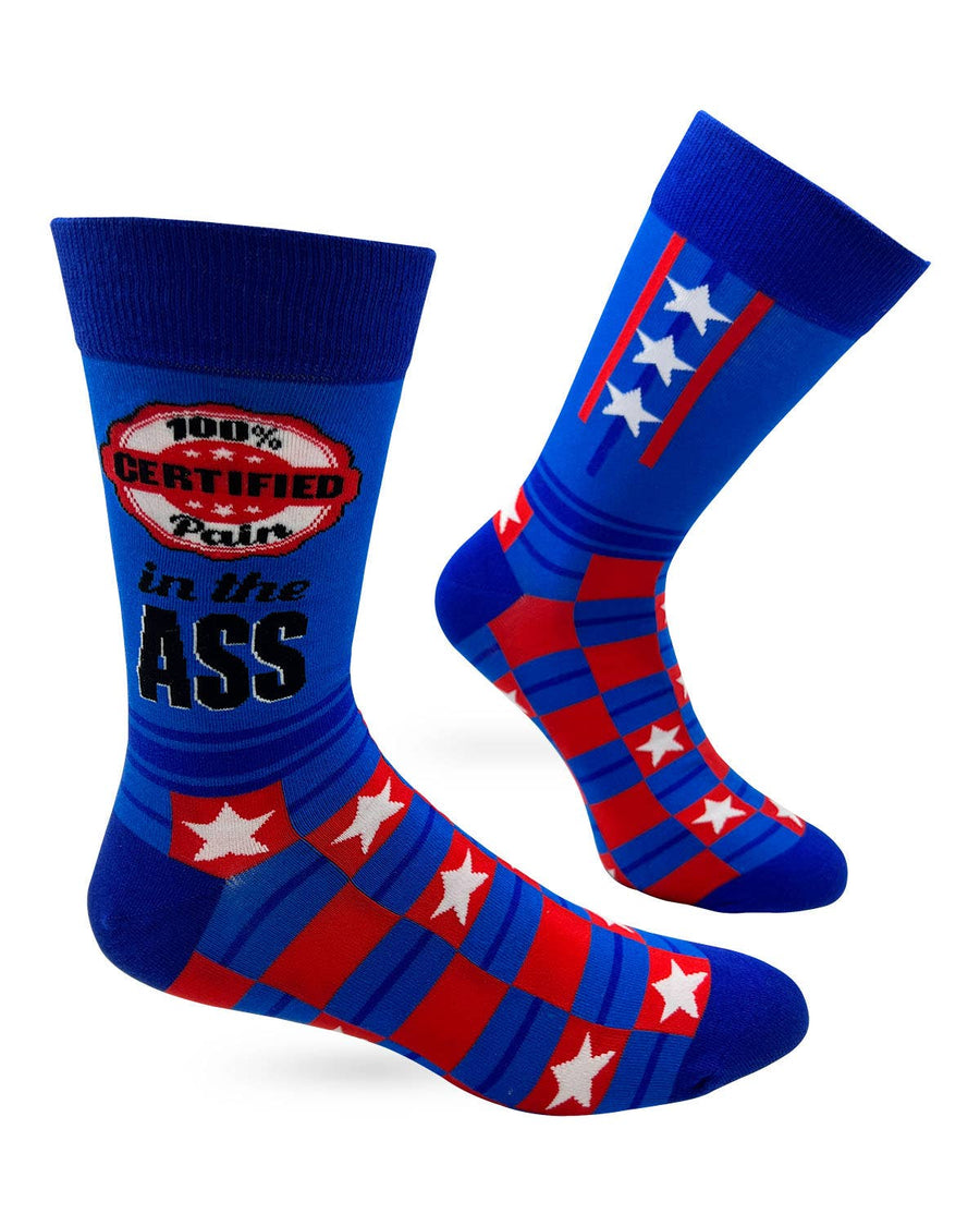 100% Certified Pain in The Ass Men's Novelty Crew Socks - Premium Socks from Fabdaz - Just $11.95! Shop now at Pat's Monograms