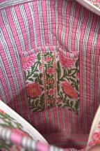 Ronan Green and Pink Floral Tote Bag - Premium tote bag from Nash Grey - Just $38.95! Shop now at Pat's Monograms