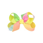 LAYERED RAINBOW BOW ON CLIP - Premium Hair Bows from Beyond Creations, LLC - Just $13.95! Shop now at Pat's Monograms