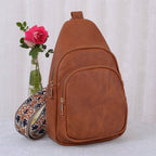 Zara Zipper Crossbody Bag with Boho Strap - Premium  from MiMi Wholesale - Just $48.75! Shop now at Pat's Monograms