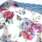 Premium Baby & Toddler Minky Blanket - Blue Floral - Premium Baby Gift from Honey Lemonade - Just $45.95! Shop now at Pat's Monograms