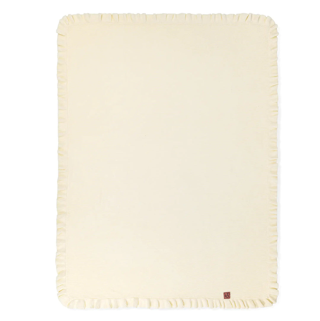 Ruffled Knit Baby Blanket - 100% Cotton - Premium Baby Blanket from SwaddleAn - Just $44.95! Shop now at Pat's Monograms