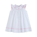 White and Pink Cross Smocked Bishop Dress - Premium Baby & Toddler Dresses from Lil Cactus - Just $36.95! Shop now at Pat's Monograms