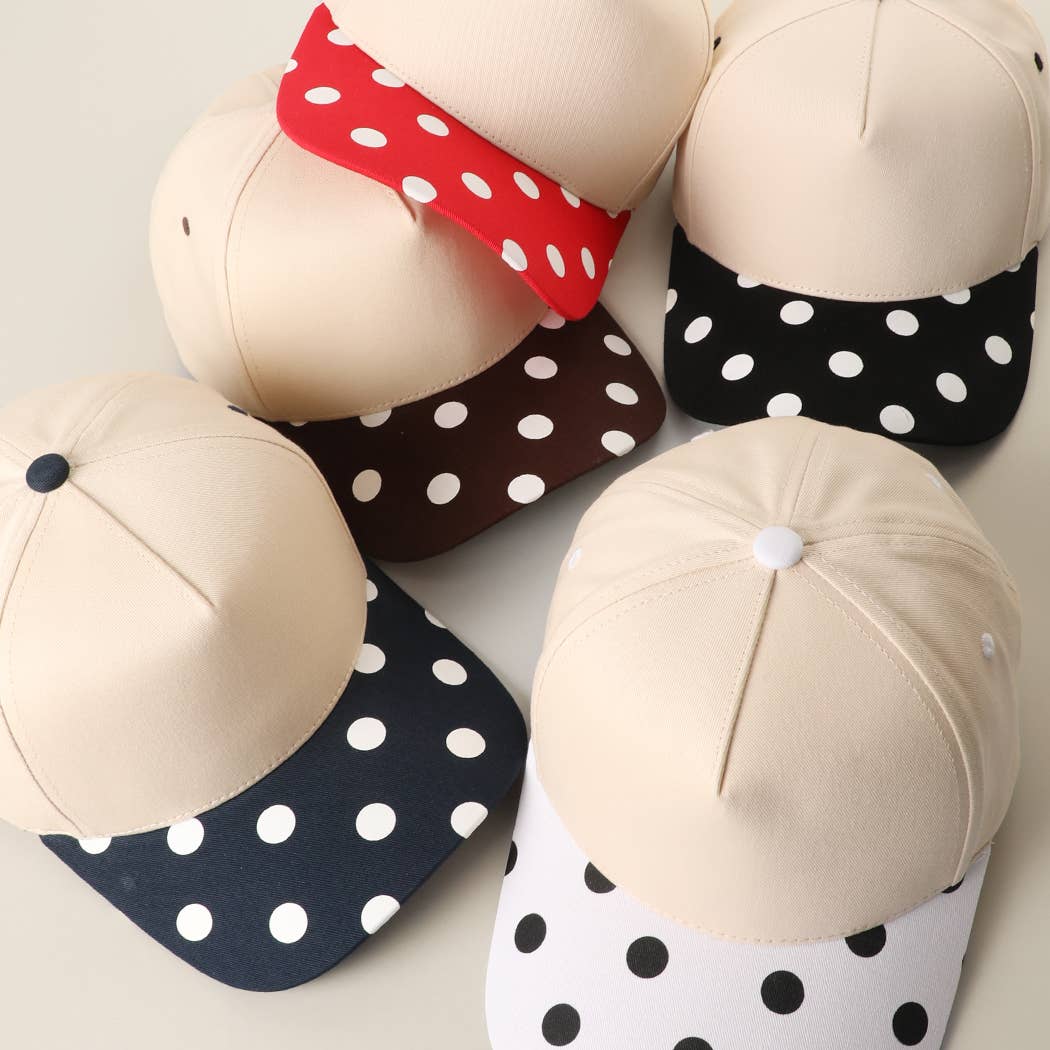 BIG POLKA DOT Brim Two-Tone Trucker Hat — Fashion City
