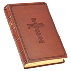 Brown Faux Leather Giant Print King James Bible - Premium Books and Devotionals from Christian Art Gifts - Just $39.99! Shop now at Pat's Monograms