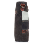 Canvas Cowhide & Leather Women Crossbody - Platinum/ Black - Premium crossbody from Sixtease Bags USA - Just $45! Shop now at Pat's Monograms