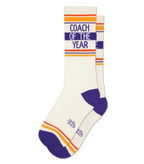 Coach Of The Year Gym Crew Socks - Premium Socks from Gumball Poodle - Just $12.95! Shop now at Pat's Monograms