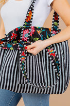 Quilted Tote Bag - Bold Floral - Premium Bags and Totes from LA Soul - Just $34.95! Shop now at Pat's Monograms