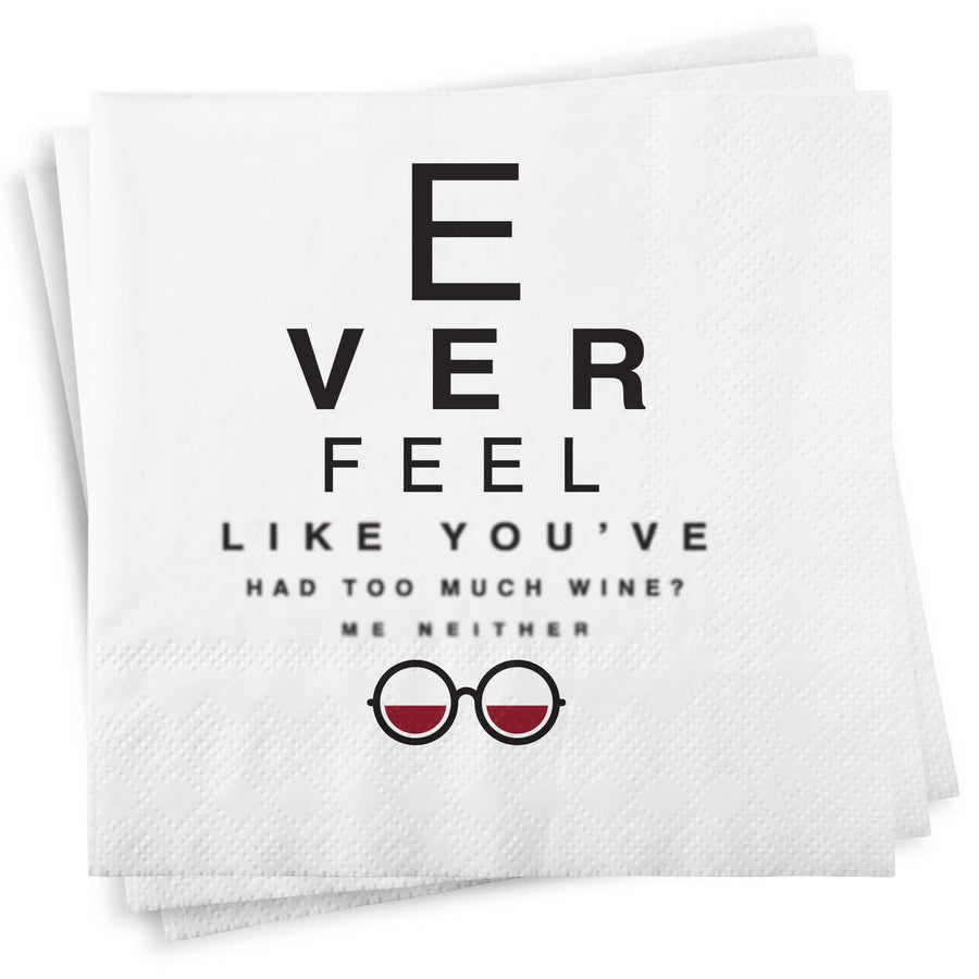 Wine Eye Chart Napkins - Premium party supplies from Chris’s Stuff Inc. - Just $4.25! Shop now at Pat's Monograms