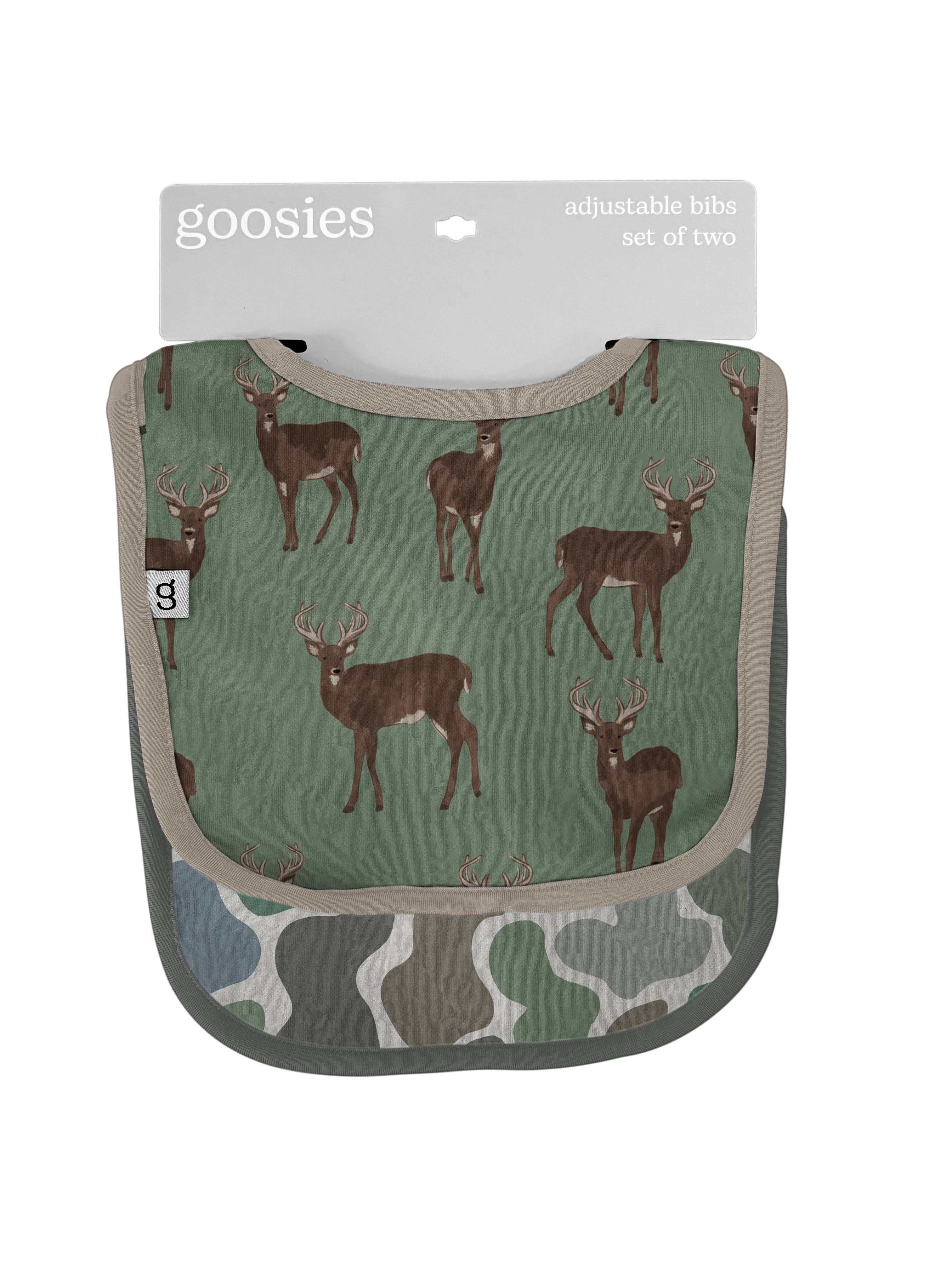 Deer and Pebble Camo - Bib Set - Premium Baby Accessories from Goosies - Just $25.95! Shop now at Pat's Monograms