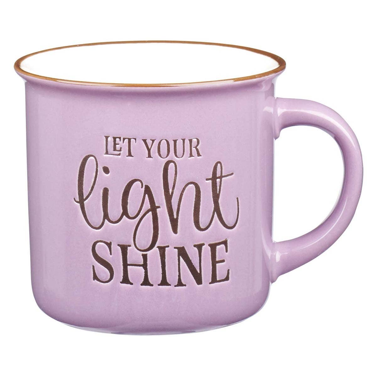 Let Your Light Shine Lavender Camp-style Coffee Mug - Matthe - Premium  from Christian Art Gifts - Just $12.95! Shop now at Pat's Monograms