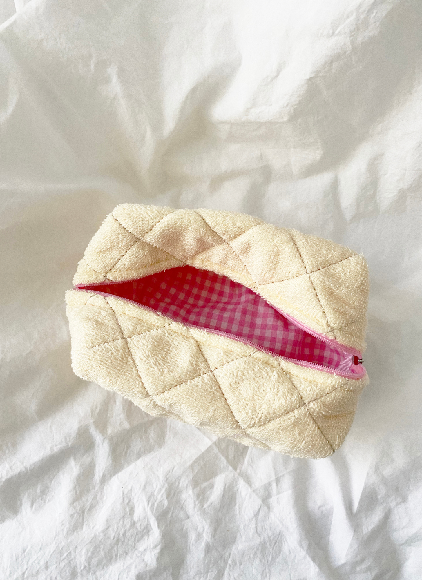 Regular Size Make Up Bag - TERRY: ONE SIZE / ALMOND - Premium  from LoveLina - Just $16! Shop now at Pat's Monograms