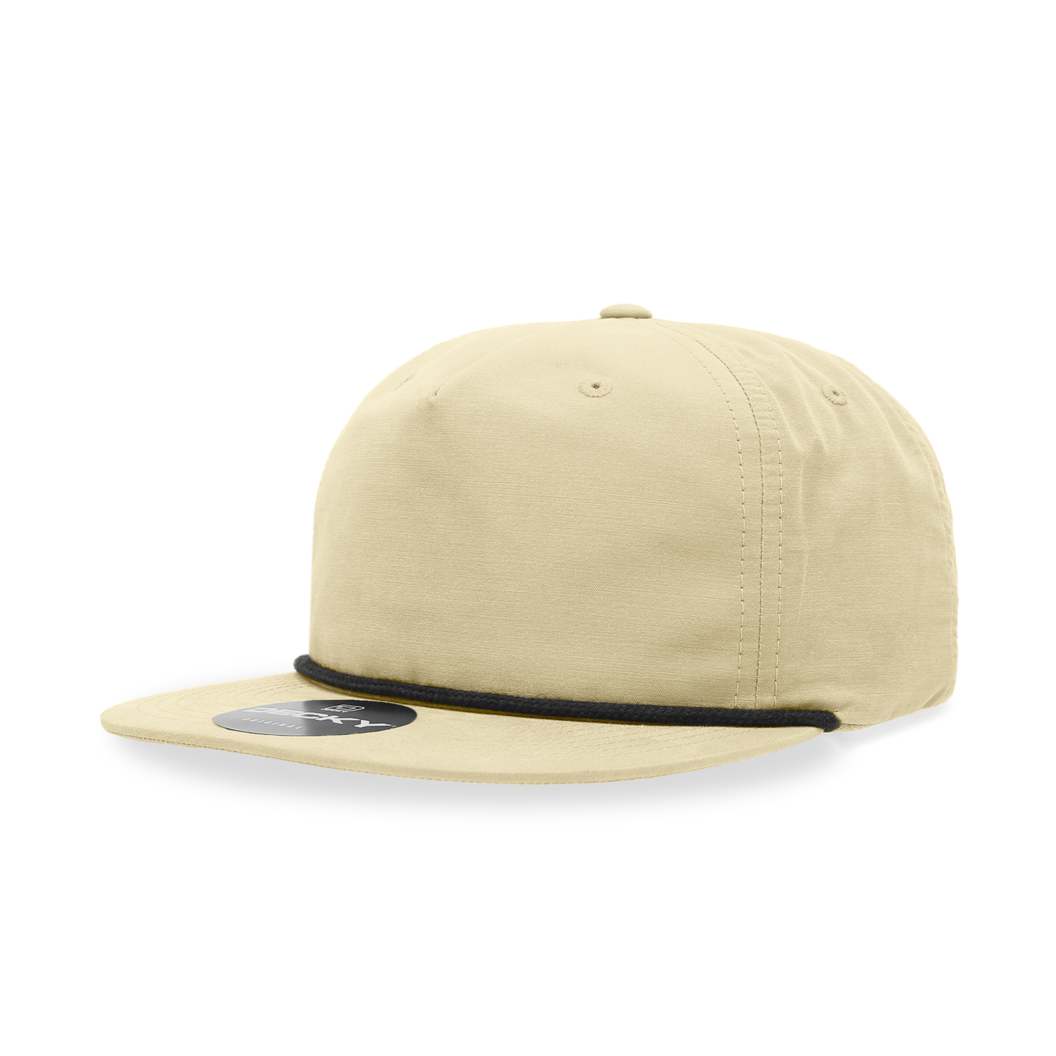 Decky 6032 Classic Rope Cap, 5 Panel Flat Bill Hat, Snapback - Premium Caps from The Park Wholesale - Just $14.95! Shop now at Pat's Monograms