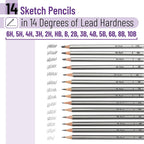 Mr. Pen Sketch Pencils Set - 14 Pack for Artists - Premium Art supplies from Mr. Pen - Just $6.99! Shop now at Pat's Monograms