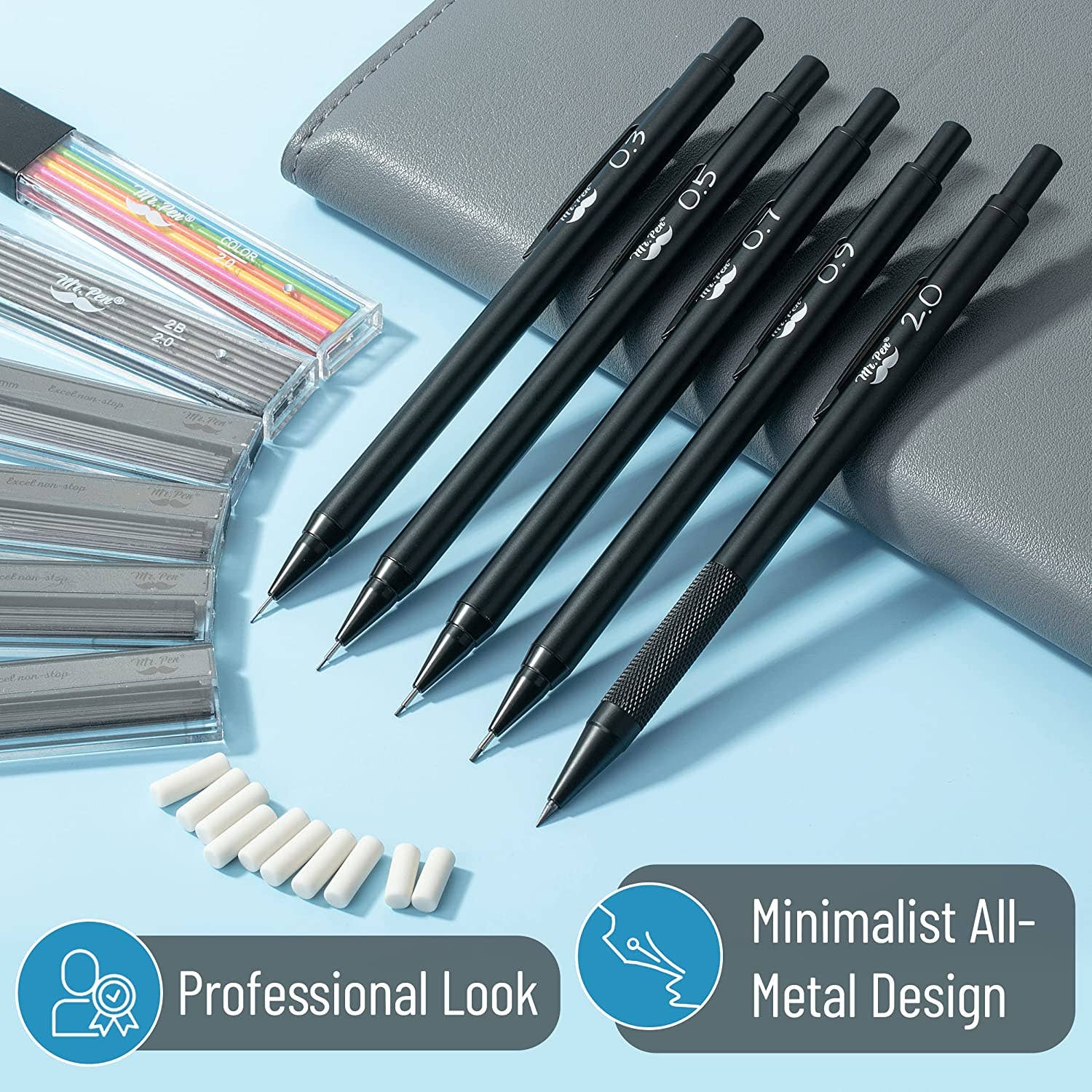 Metal Mechanical Pencils Precision Set - Premium Pens from Mr. Pen - Just $11.95! Shop now at Pat's Monograms