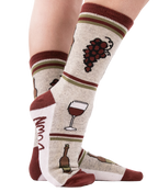 Wine Down Crew Sock One Size - Premium Socks from Lazy One - Just $9.95! Shop now at Pat's Monograms