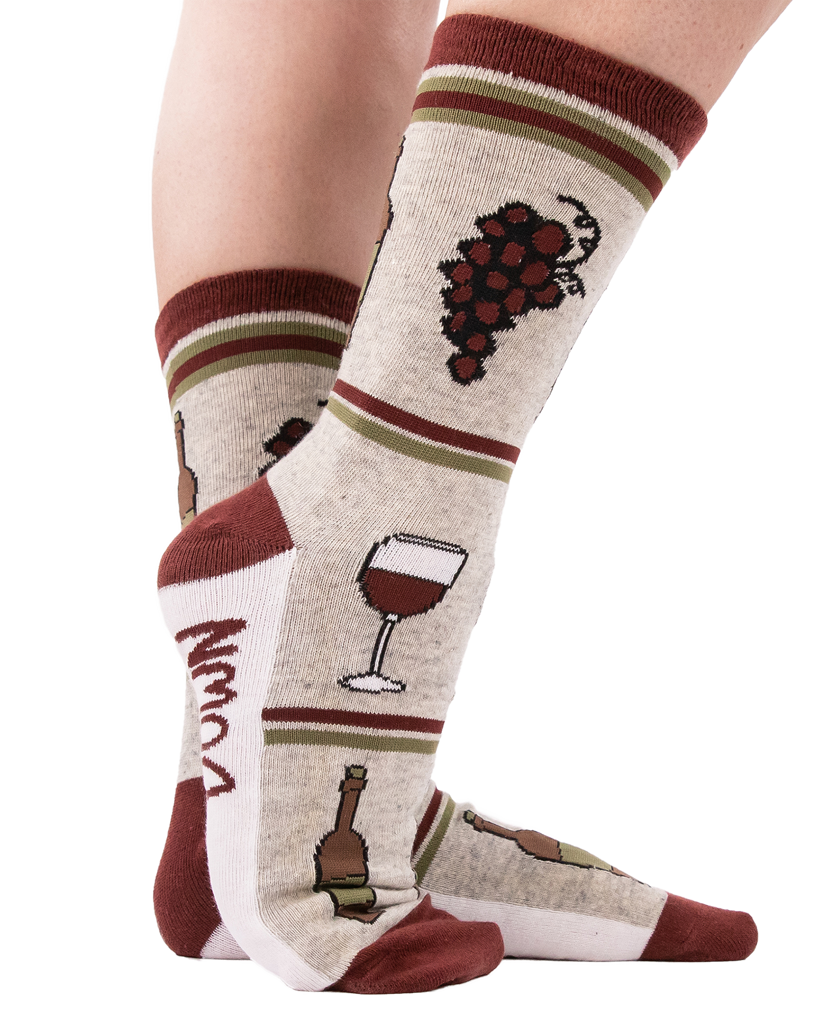 Wine Down Crew Sock One Size - Premium Socks from Lazy One - Just $9.95! Shop now at Pat's Monograms