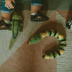 Crocodile Rattle – Handmade Organic Cotton Jungle Baby Toy - Premium Baby Toys & Activity Equipment from Pebble - Just $28.95! Shop now at Pat's Monograms