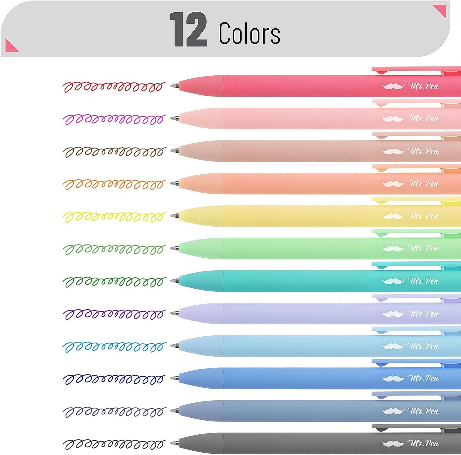 Mr. Pen 12-Pack Fast Dry Retractable Gel Pens - Premium Pens from Mr. Pen - Just $11.95! Shop now at Pat's Monograms