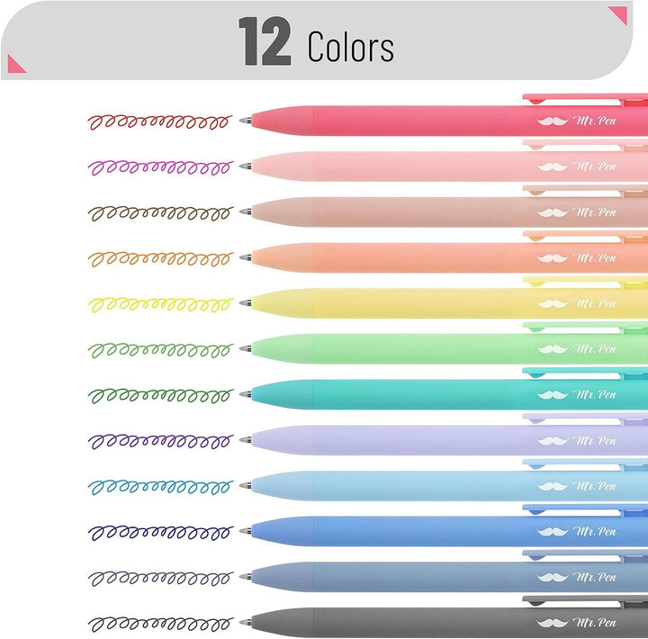 Mr. Pen 12-Pack Fast Dry Retractable Gel Pens - Premium Pens from Mr. Pen - Just $11.95! Shop now at Pat's Monograms