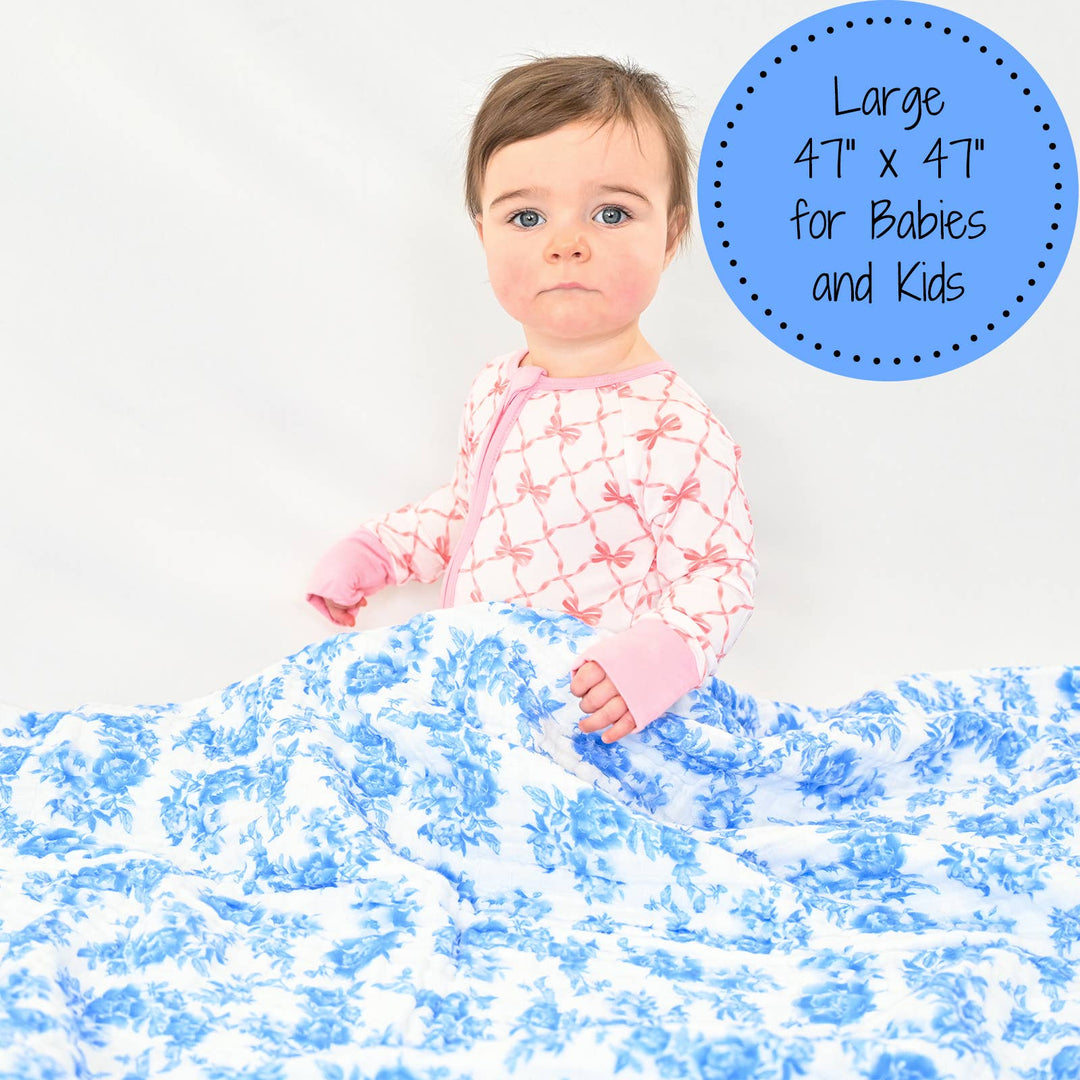 A Peony For Your Thoughts Baby Toddler Muslin Blanket - Premium Baby Blanket from LollyBanks - Just $29.95! Shop now at Pat's Monograms