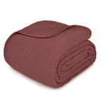 Adult Muslin Cotton Throw - Wine - Premium blankets from Comfy Cubs - Just $34.95! Shop now at Pat's Monograms