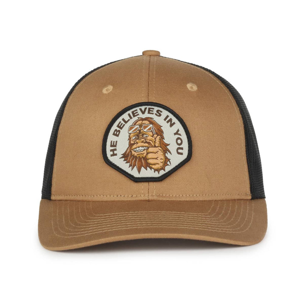 Bigfoot He Believes In You Thumbs Up Cap - Premium hat from Outdoor Cap - Just $16.95! Shop now at Pat's Monograms