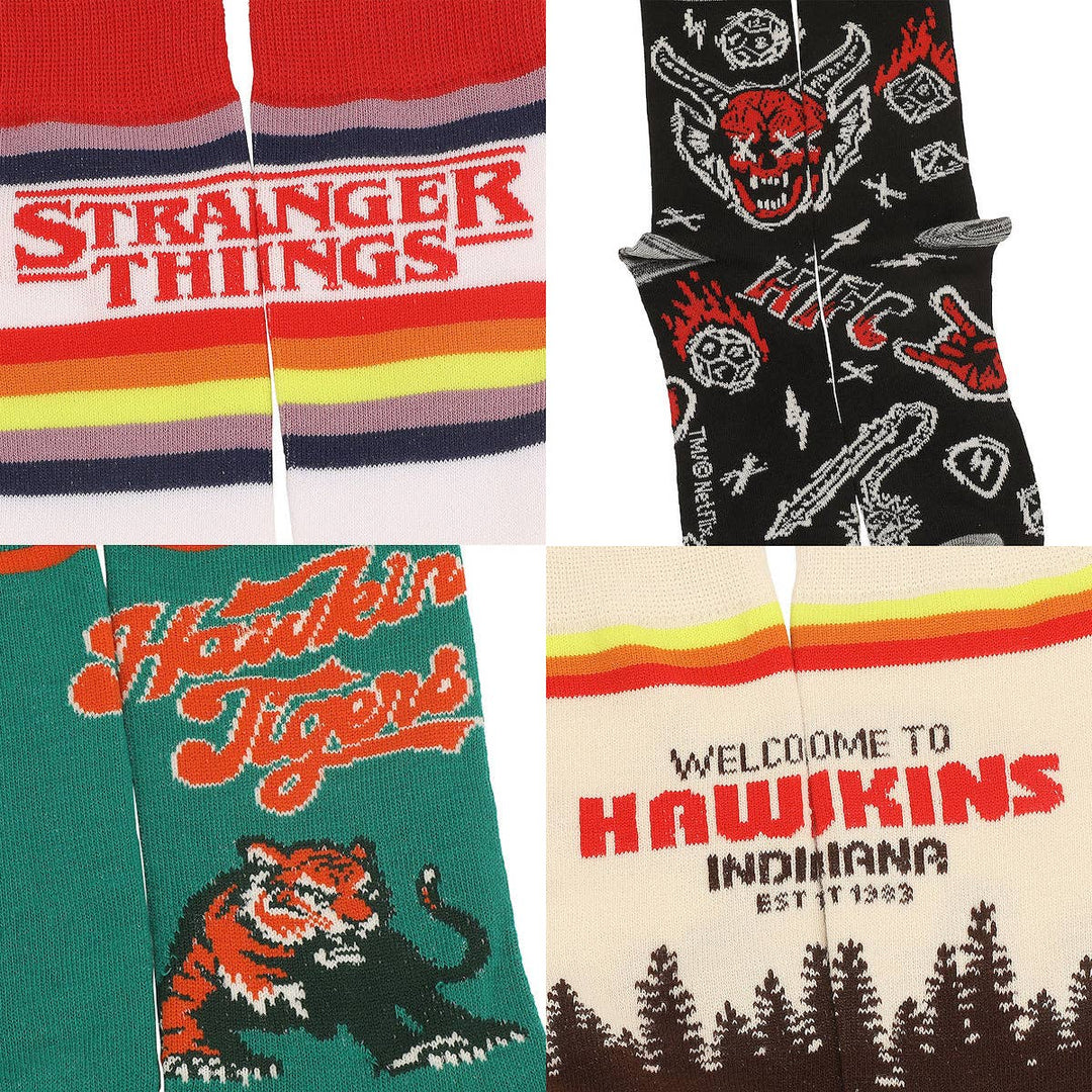 Stranger Things Logo, Icon Colorful Mens Casual Crew 5 Pack - Premium Socks from Bioworld Merchandising - Just $24.95! Shop now at Pat's Monograms