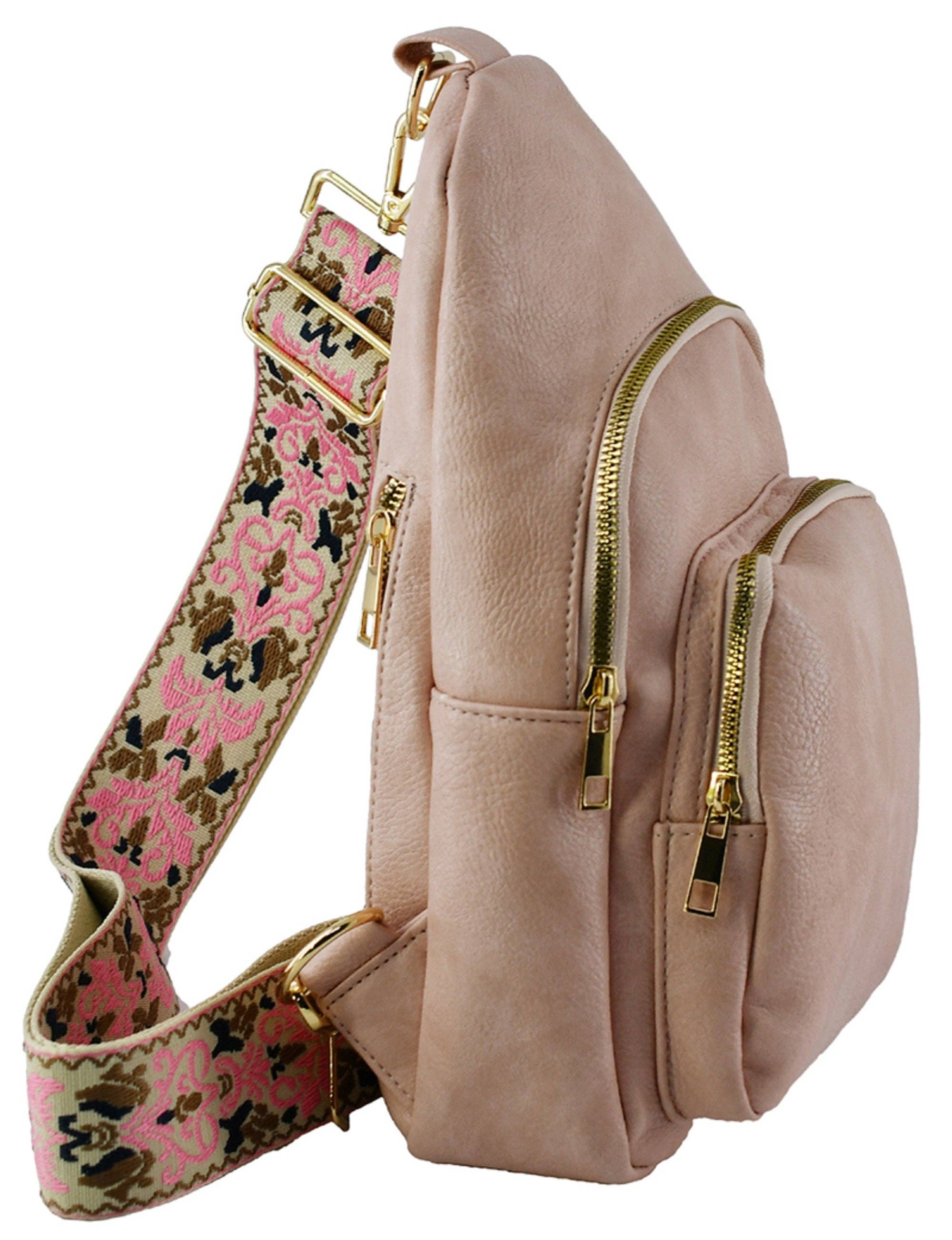 Zara Zipper Crossbody Bag with Boho Strap - Premium  from MiMi Wholesale - Just $48.75! Shop now at Pat's Monograms