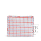 Roadie Medium - Classic Plaid Red Zip Pouch - Premium travel bag from TRVL Design - Just $28.95! Shop now at Pat's Monograms
