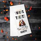 Basset Hound, Will Do Tricks for Treats Tea Towel, Basset Mom, Kitchen Towel, Dish Towel, Flour Sack Towel, Dog Lover Gift - Premium  from Pat's Monograms - Just $15.22! Shop now at Pat's Monograms