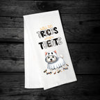 Westie - Will Do Tricks for Treats Tea Towel - Premium Kitchen Towel from Pat's Monograms - Just $14.95! Shop now at Pat's Monograms