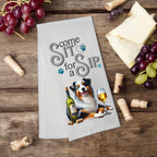 Australian Shepherd “Come Sit for a Sip” Tea Towel - Premium Kitchen Towel from Pat's Monograms - Just $14.95! Shop now at Pat's Monograms