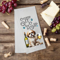 Shih Tzu Kitchen Tea Towel – ‘Come Sit for a Sip’ Flour Sack Dog Mom Gift” - Premium Kitchen Towel from Pat's Monograms - Just $14.95! Shop now at Pat's Monograms