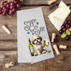 Shih Tzu Kitchen Tea Towel – ‘Come Sit for a Sip’ Flour Sack Dog Mom Gift” - Premium Kitchen Towel from Pat's Monograms - Just $14.95! Shop now at Pat's Monograms