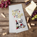 Bichon Frise "Come Sit for a Sip" Tea Towel  personalized gift for dog mom - Premium Kitchen Towel from Pat's Monograms - Just $14.95! Shop now at Pat's Monograms