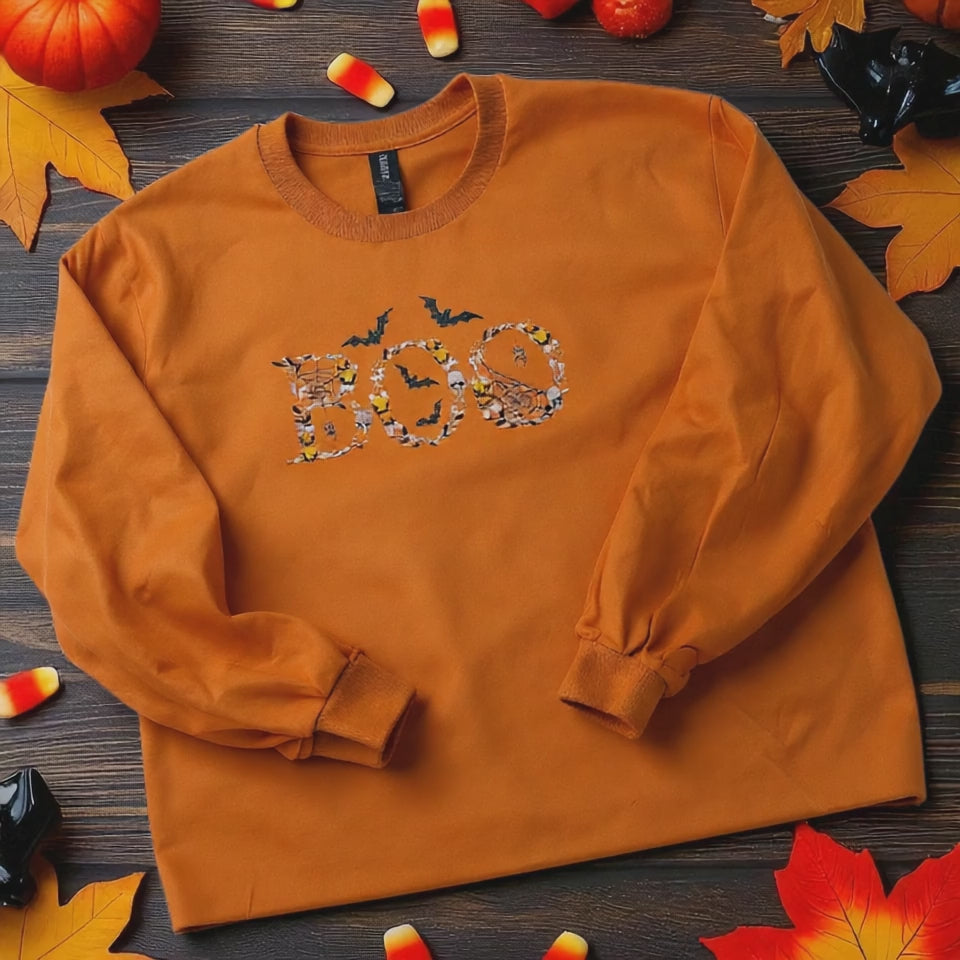 Embroidered Boo Shirts - Just in Time for Spooky Season