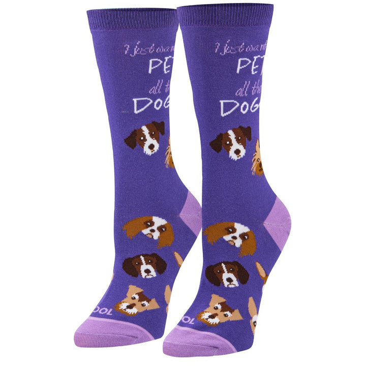 Pet All The Dogs Cushion Knit Socks - Women - Premium Socks from Cool Socks - Just $9.95! Shop now at Pat's Monograms