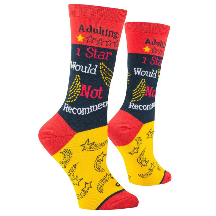 Adulting 1 Star Cushion Knit Socks - Women - Premium Socks from Cool Socks - Just $9.95! Shop now at Pat's Monograms