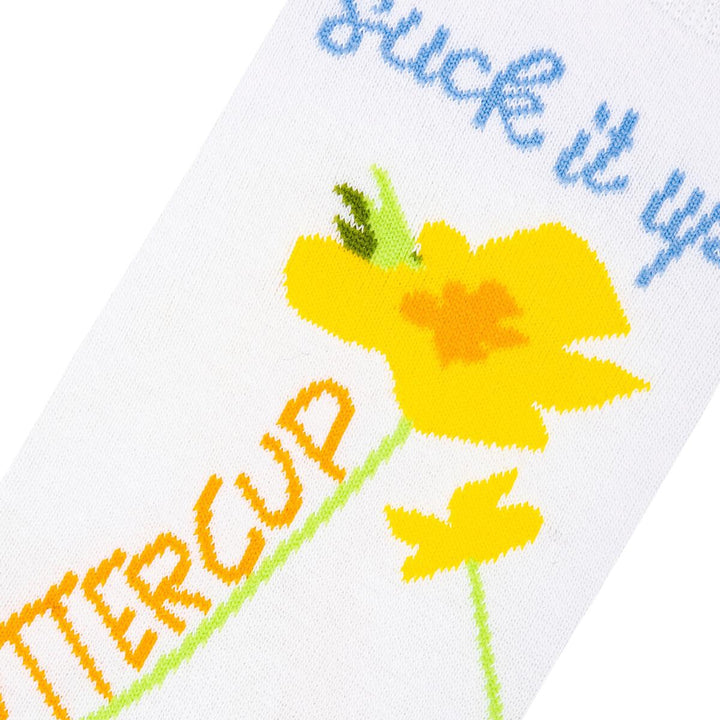 Suck It Up Buttercup Cushion Knit Socks - Women - Premium Socks from Cool Socks - Just $10.95! Shop now at Pat's Monograms