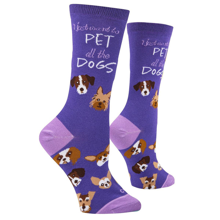 Pet All The Dogs Cushion Knit Socks - Women - Premium Socks from Cool Socks - Just $9.95! Shop now at Pat's Monograms