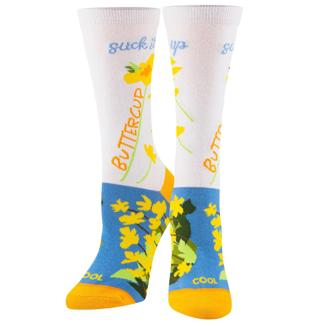 Suck It Up Buttercup Cushion Knit Socks - Women - Premium Socks from Cool Socks - Just $10.95! Shop now at Pat's Monograms