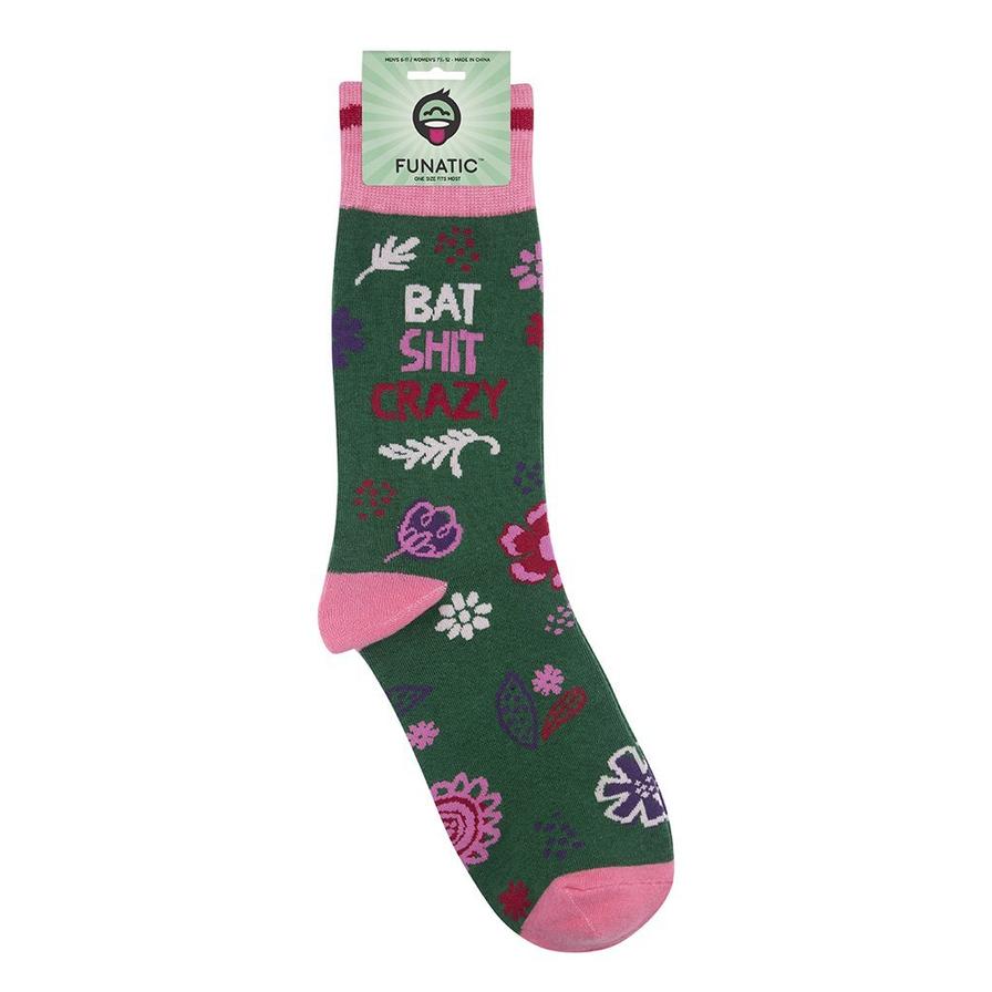 Bat Shit Crazy Socks - Premium Socks from Funatic - Just $12.95! Shop now at Pat's Monograms
