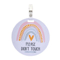 Rainbow No Touching Car Seat and Stroller Tag - Premium Infant Accessories from Three Little Tots - Just $9.95! Shop now at Pat's Monograms