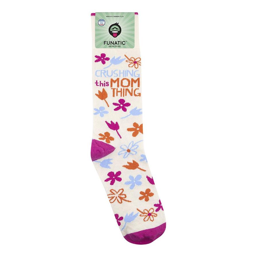Crushing This Mom Thing Socks - Premium Socks from Funatic - Just $12.95! Shop now at Pat's Monograms