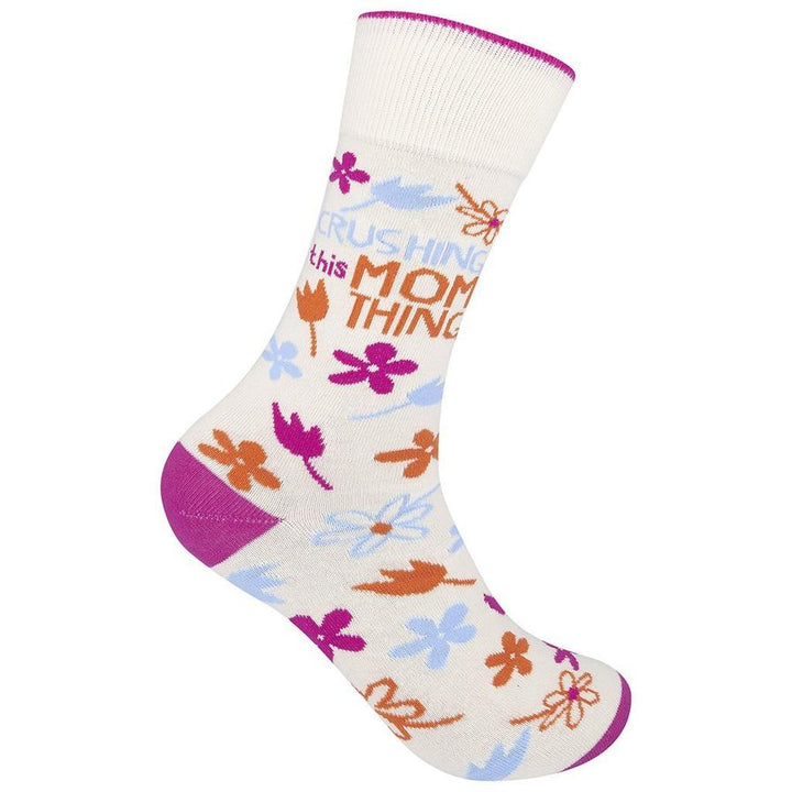 Crushing This Mom Thing Socks - Premium Socks from Funatic - Just $12.95! Shop now at Pat's Monograms