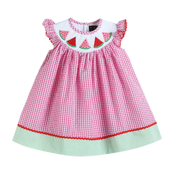 Lil Cactus - Pink Gingham Watermelon Smocked Dress - Premium Baby & Toddler Dresses from Lil Cactus - Just $32.95! Shop now at Pat's Monograms